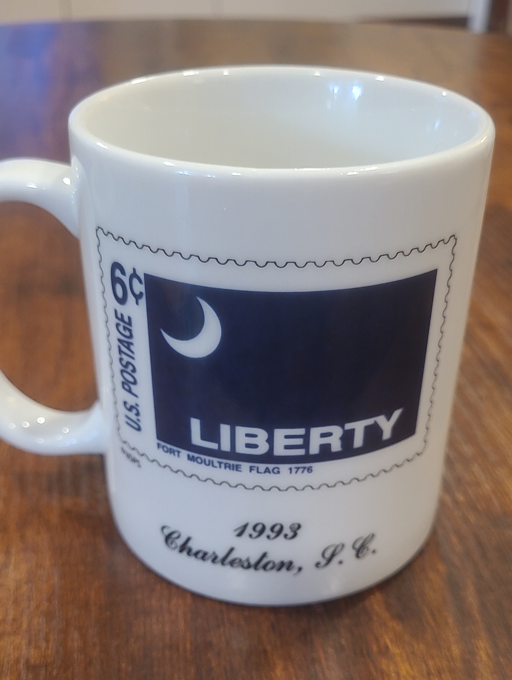 1993 Fort Moultrie Liberty Flag 6c Stamp Mug